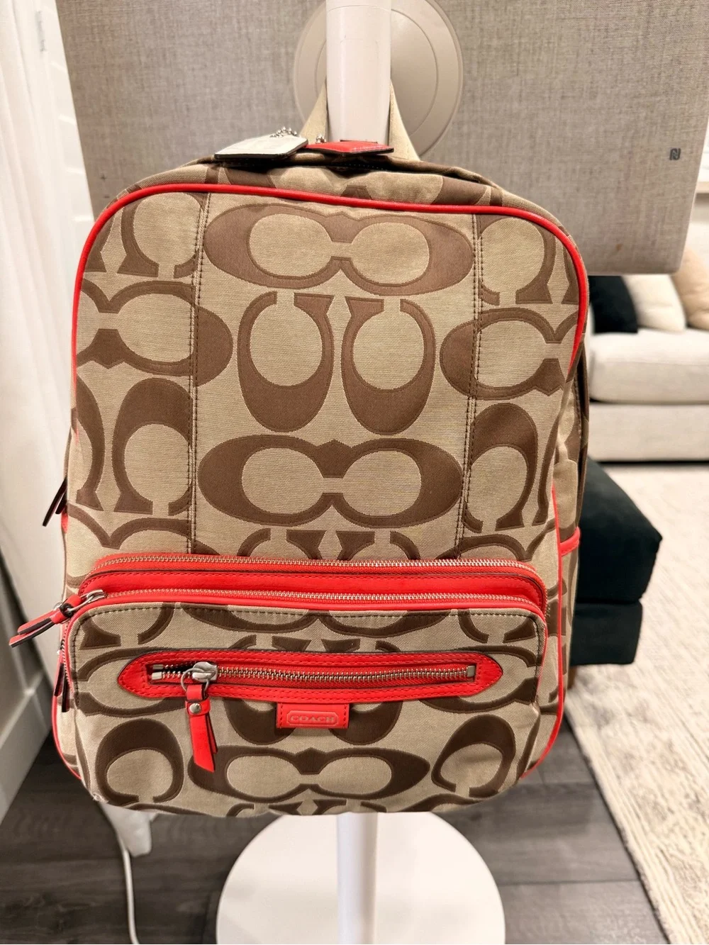 Coach signature large C backpack authentic